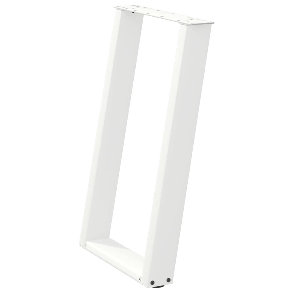 Pieds de table à manger forme de U 2 pcs blanc 60x(72-73) cm Pieds de table vidaXL