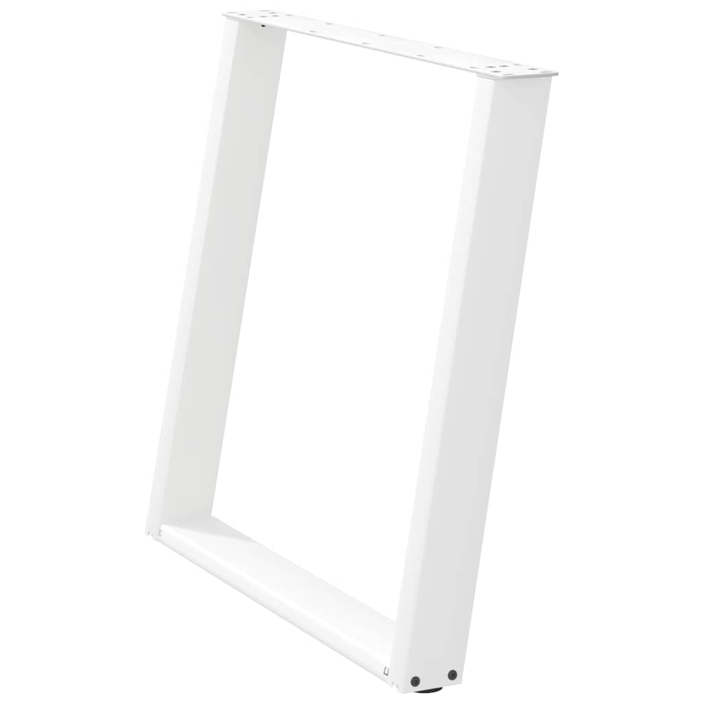 Pieds de table à manger forme de U 2 pcs blanc 70x(72-73) cm Pieds de table vidaXL