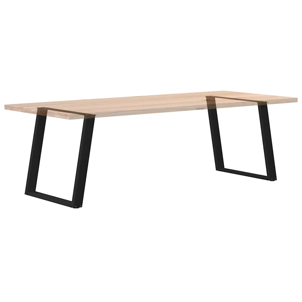 vidXL Pieds de table à manger en forme de U 2 pcs noir 80x72 cm acier Pieds de table vidaXL