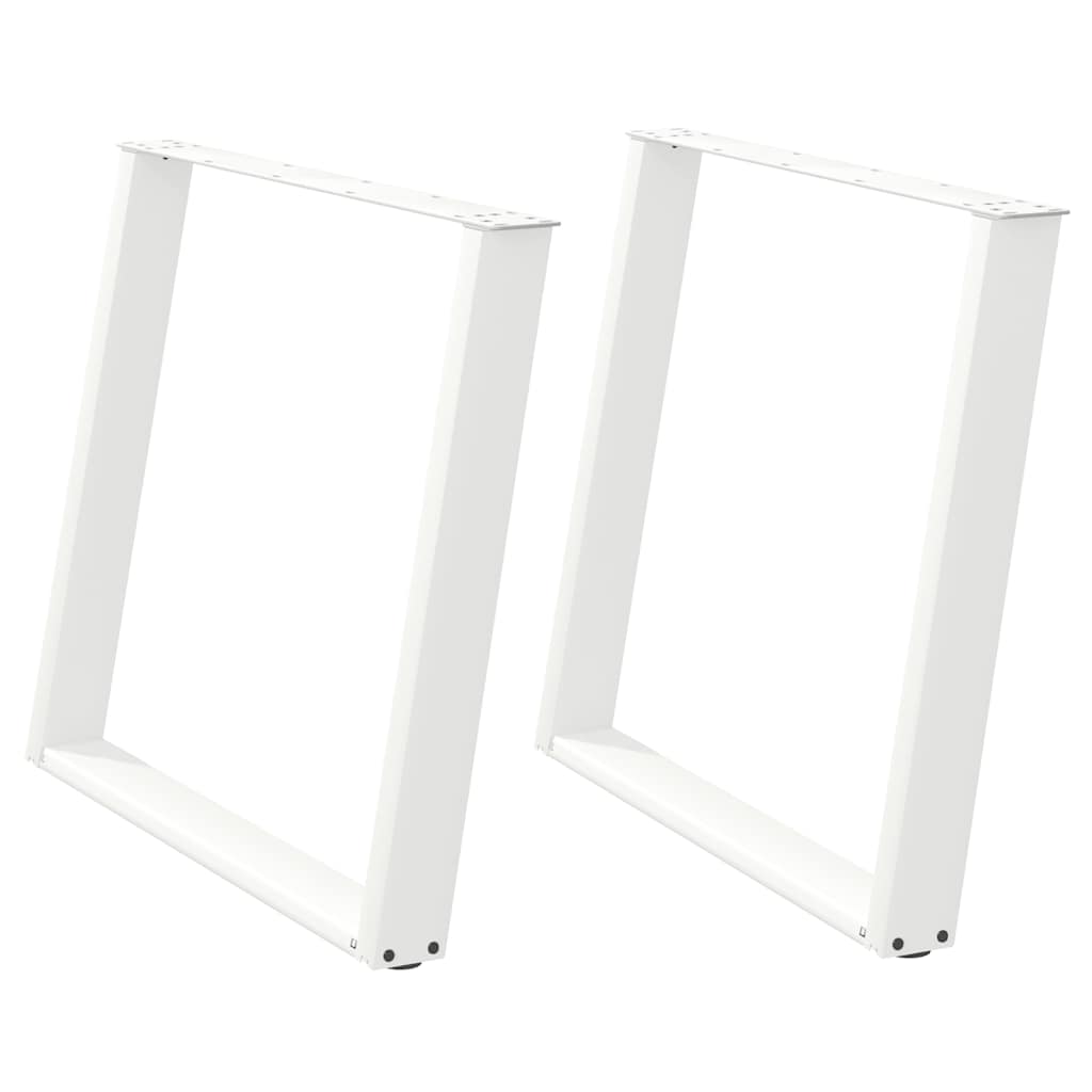 Pieds de table à manger forme de U 2 pcs blanc 90x(72-73) cm Pieds de table vidaXL