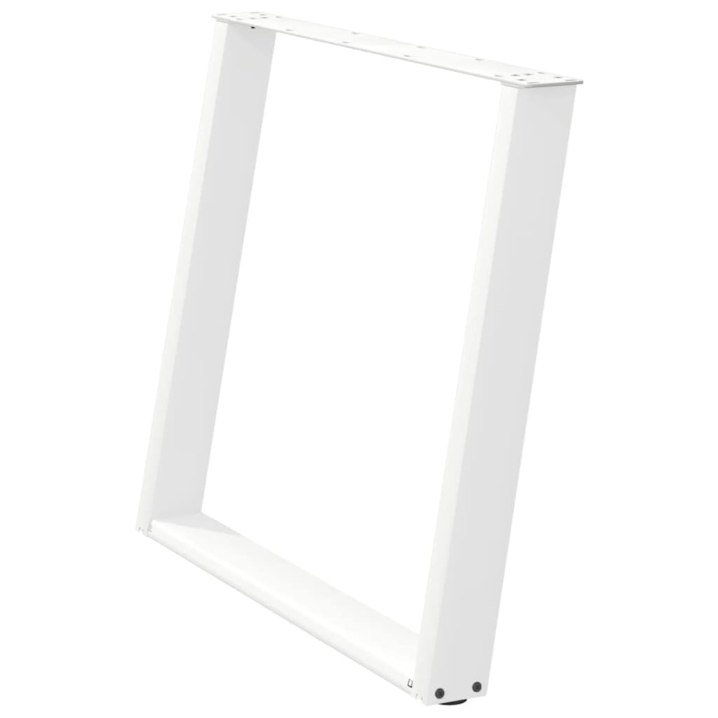 Pieds de table à manger forme de U 2 pcs blanc 90x(72-73) cm Pieds de table vidaXL