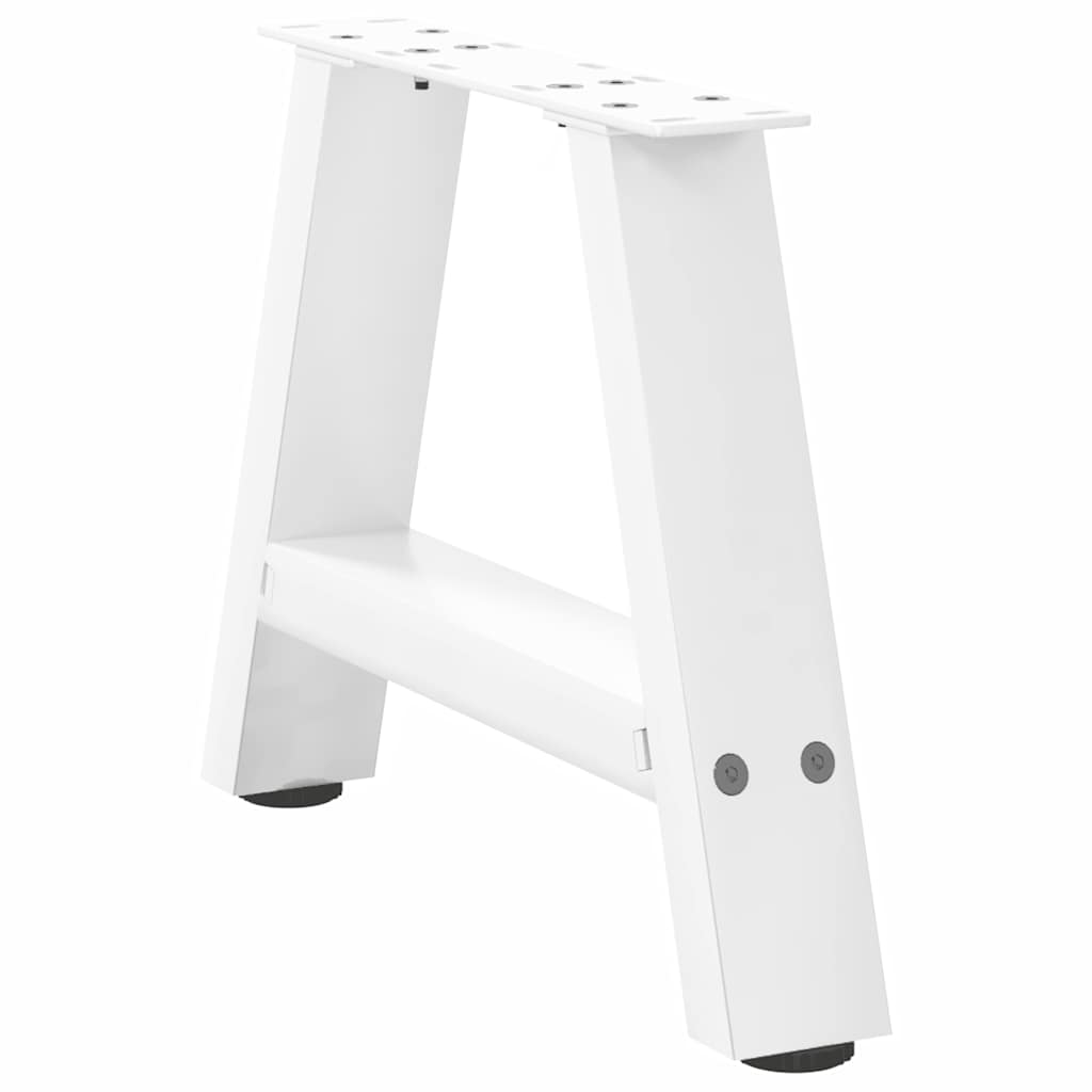 Pieds de table basse forme de A 2 pcs blanc 30x(30-31) cm acier Pieds de table vidaXL