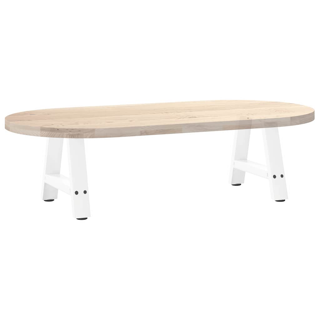 Pieds de table basse forme de A 2 pcs blanc 30x(30-31) cm acier Pieds de table vidaXL