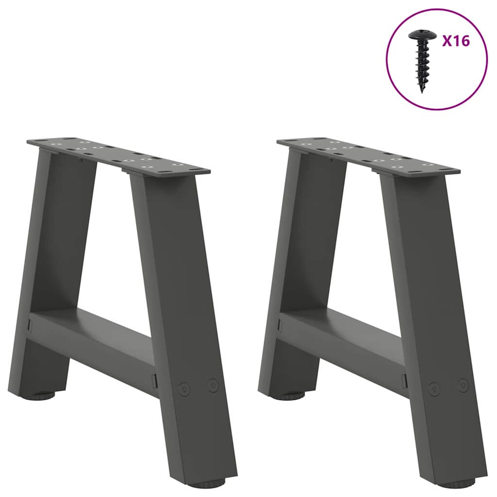 Pieds de table basse forme de A 2 pcs anthracite 30x(30-31) cm Pieds de table vidaXL   