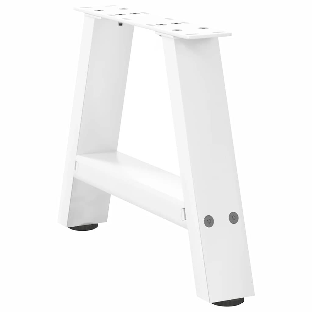 Pieds de table basse forme de A 2 pcs blanc 40x(30-31) cm acier Pieds de table vidaXL