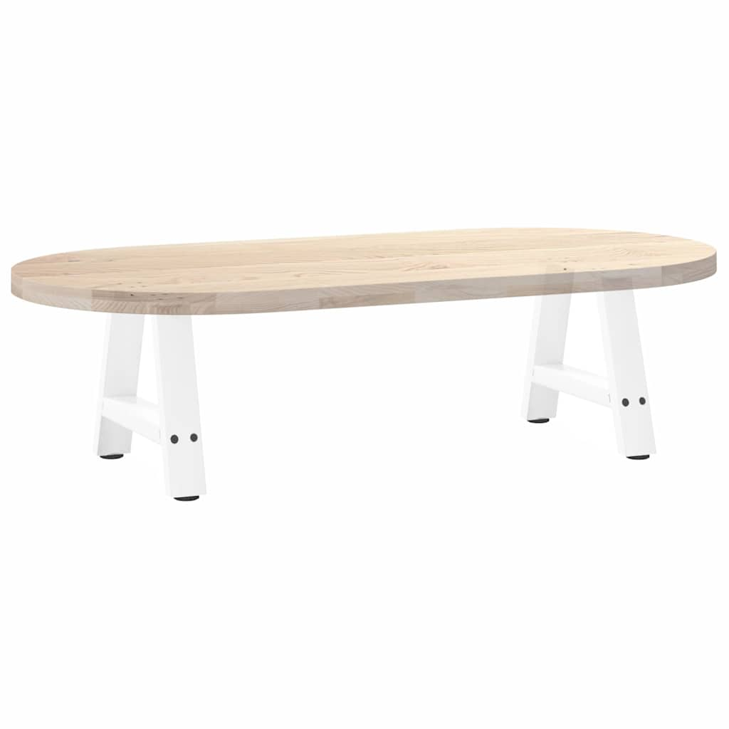 Pieds de table basse forme de A 2 pcs blanc 40x(30-31) cm acier Pieds de table vidaXL