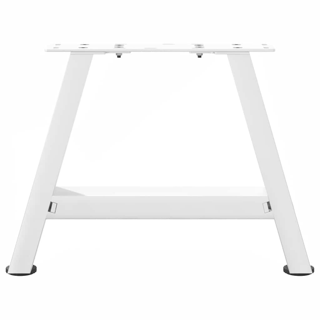 Pieds de table basse forme de A 2 pcs blanc 50x(30-31) cm acier Pieds de table vidaXL