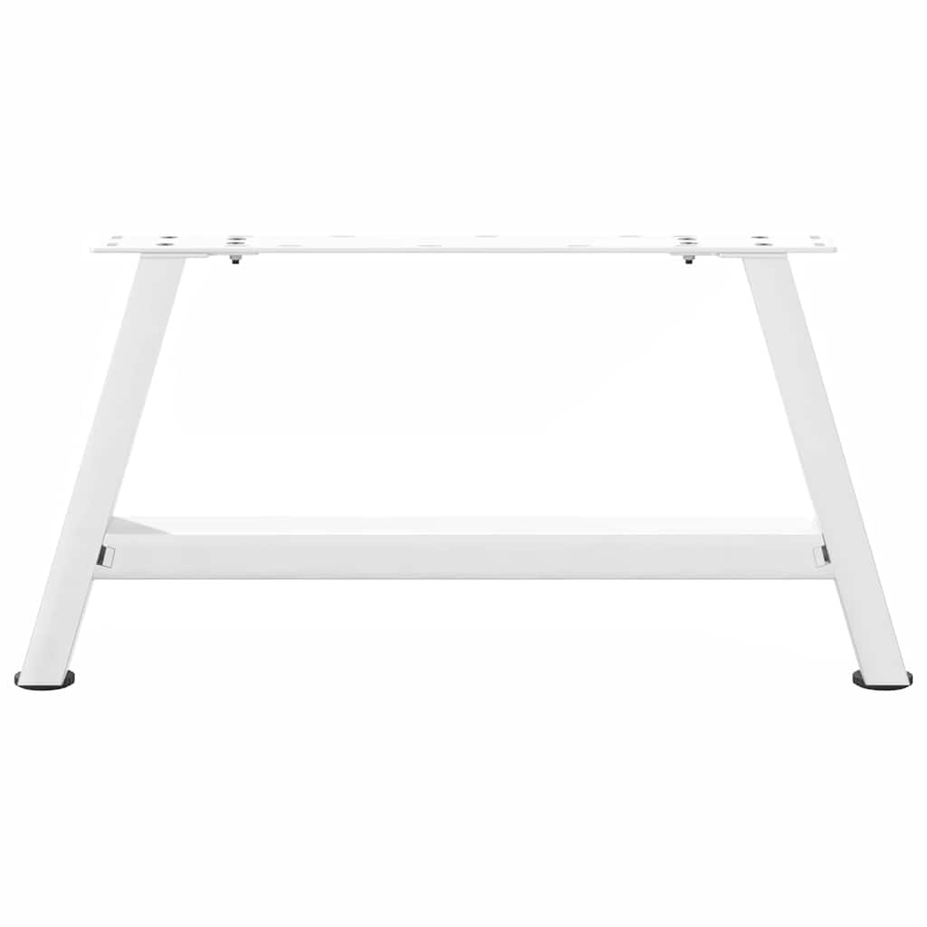 Pieds de table basse forme de A 2 pcs blanc 60x(30-31) cm acier Pieds de table vidaXL