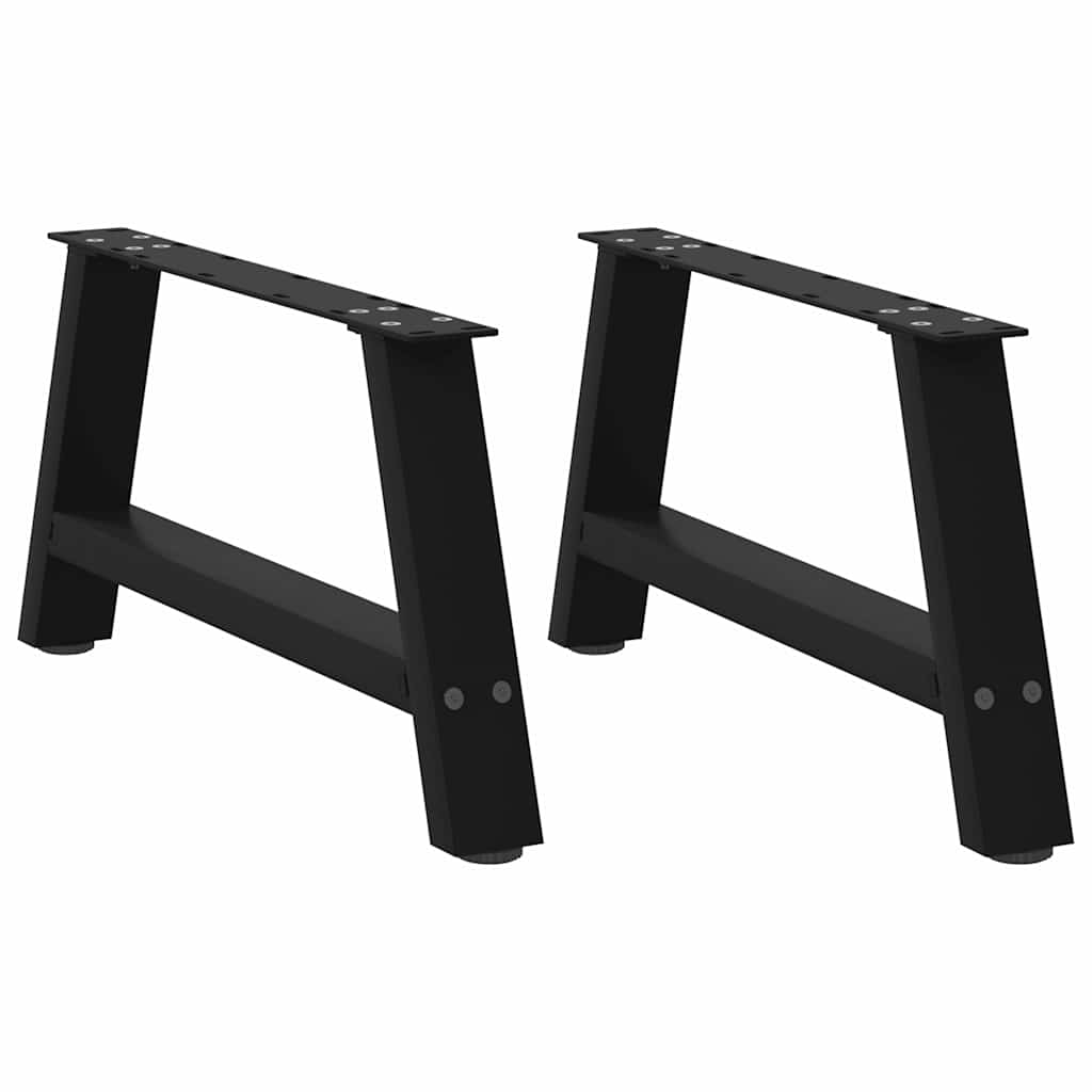 Pieds de table basse forme de A 2 pcs noir 70x(30-31) cm acier Pieds de table vidaXL   