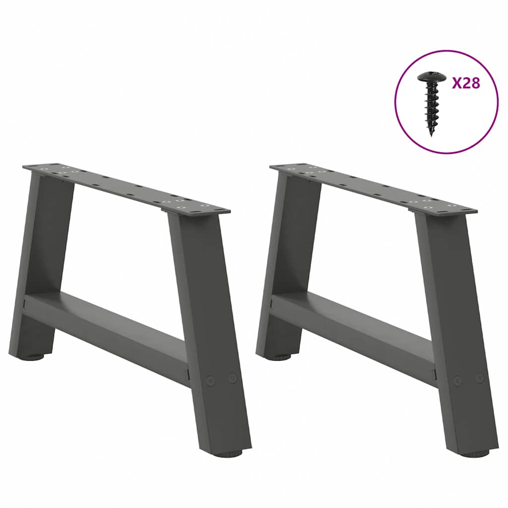 Pieds de table basse forme de A 2 pcs anthracite 70x(30-31) cm Pieds de table vidaXL   