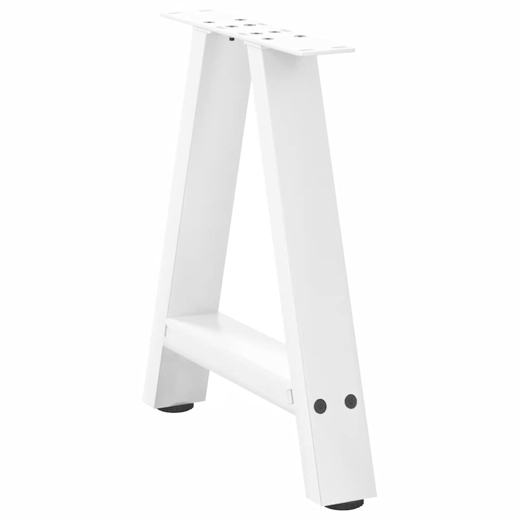 Pieds de table basse forme de A 2 pcs blanc 38x(42-43) cm acier Pieds de table vidaXL