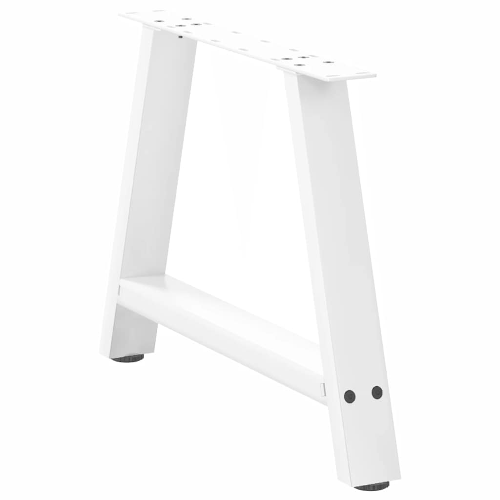 Pieds de table basse forme de A 2 pcs blanc 60x(42-43) cm acier Pieds de table vidaXL