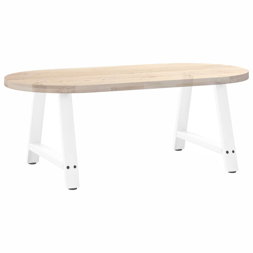 Pieds de table basse forme de A 2 pcs blanc 60x(42-43) cm acier Pieds de table vidaXL