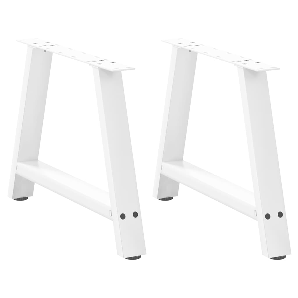 Pieds de table basse forme de A 2 pcs blanc 70x(42-43) cm acier Pieds de table vidaXL