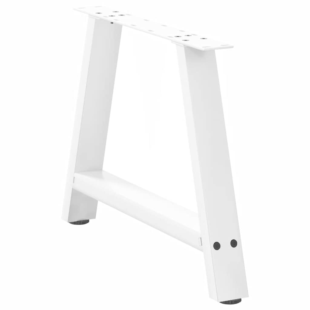 Pieds de table basse forme de A 2 pcs blanc 70x(42-43) cm acier Pieds de table vidaXL