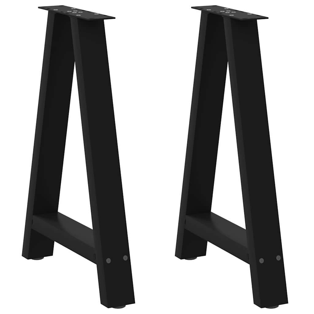 Pieds de table basse forme de A 2 pcs noir 50x(72-73) cm acier Pieds de table vidaXL   