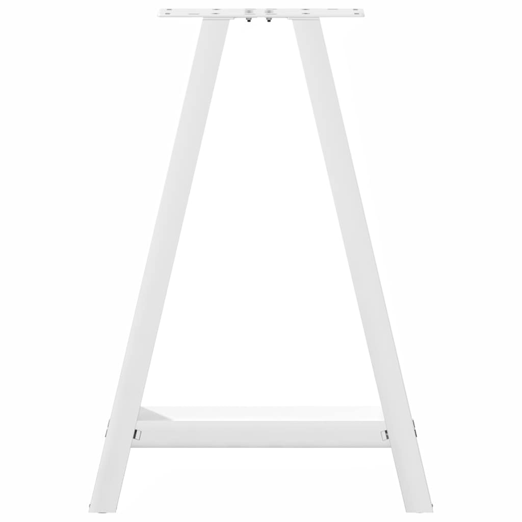 Pieds de table basse forme de A 2 pcs blanc 50x(72-73) cm acier Pieds de table vidaXL