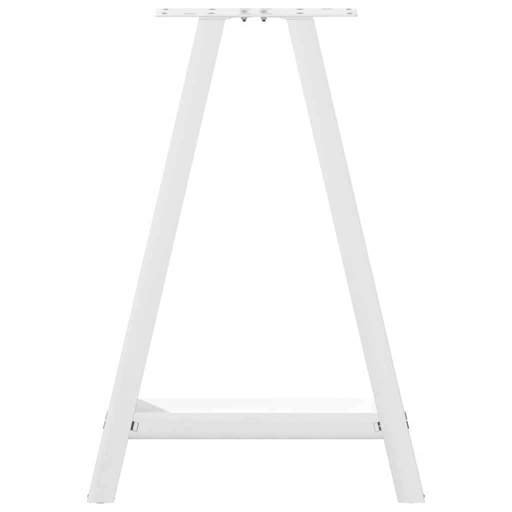 Pieds de table basse forme de A 2 pcs blanc 60x(72-73) cm acier Pieds de table vidaXL