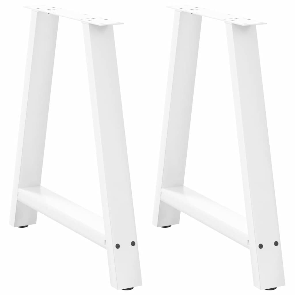 Pieds de table basse forme de A 2 pcs blanc 70x(72-73) cm acier Pieds de table vidaXL