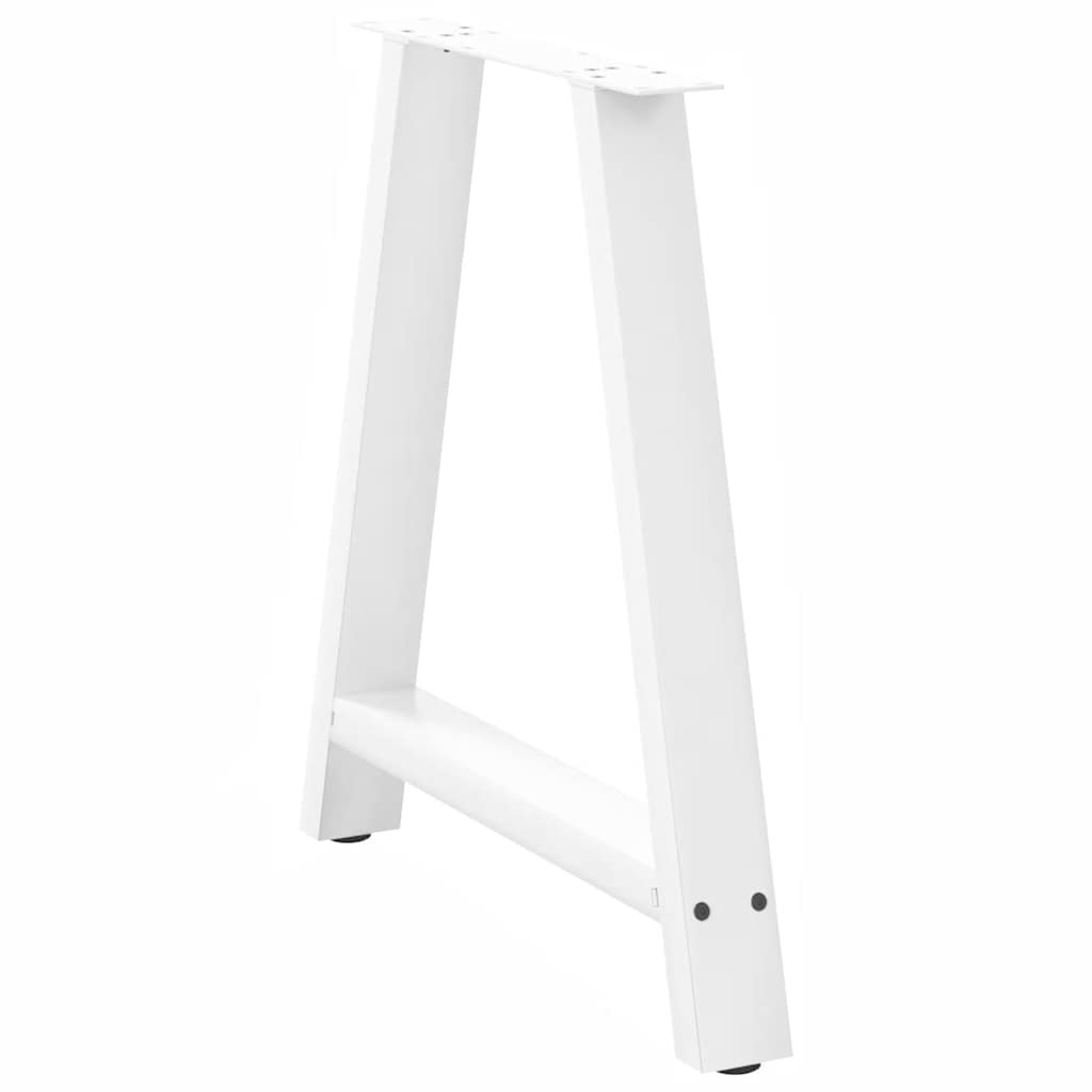 Pieds de table basse forme de A 2 pcs blanc 70x(72-73) cm acier Pieds de table vidaXL