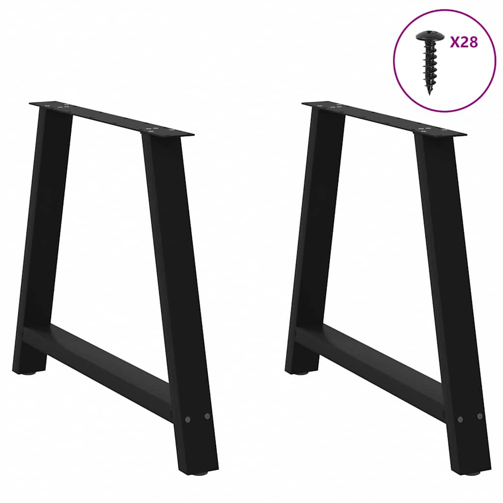 Pieds de table basse forme de A 2 pcs noir 90x(72-73) cm acier Pieds de table vidaXL   