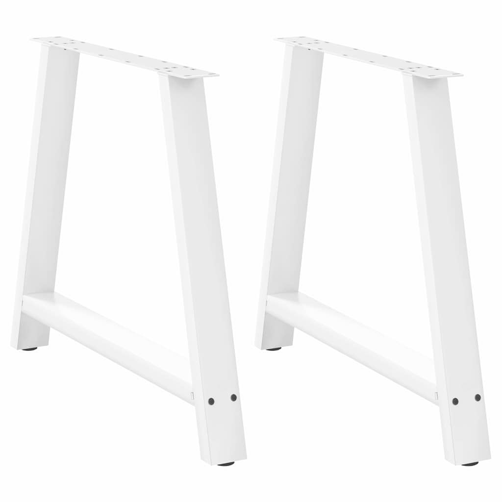 Pieds de table basse forme de A 2 pcs blanc 90x(72-73) cm acier Pieds de table vidaXL