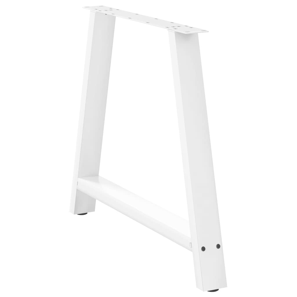 Pieds de table basse forme de A 2 pcs blanc 90x(72-73) cm acier Pieds de table vidaXL