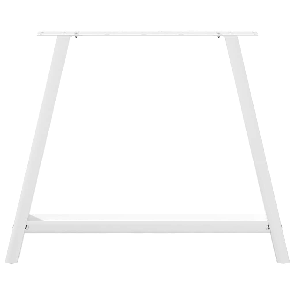 Pieds de table basse forme de A 2 pcs blanc 100x(72-73)cm acier Pieds de table vidaXL