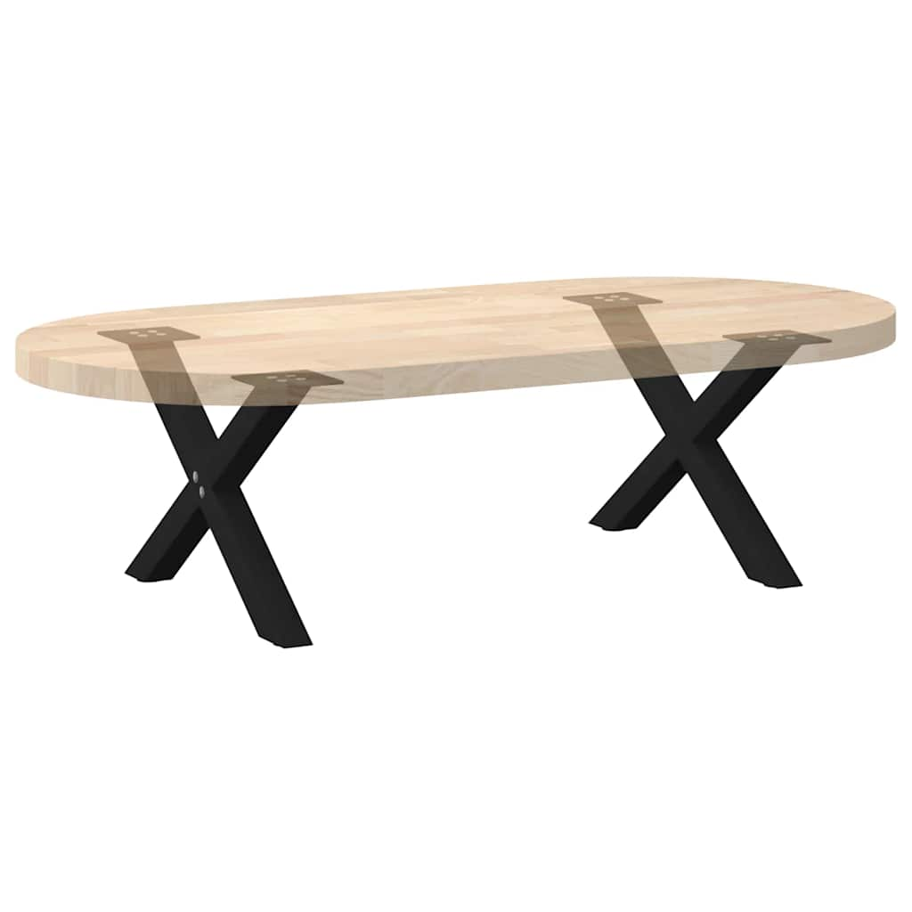 Pieds de table basse forme de X 2 pcs noir 50x(30-31) cm acier Pieds de table vidaXL