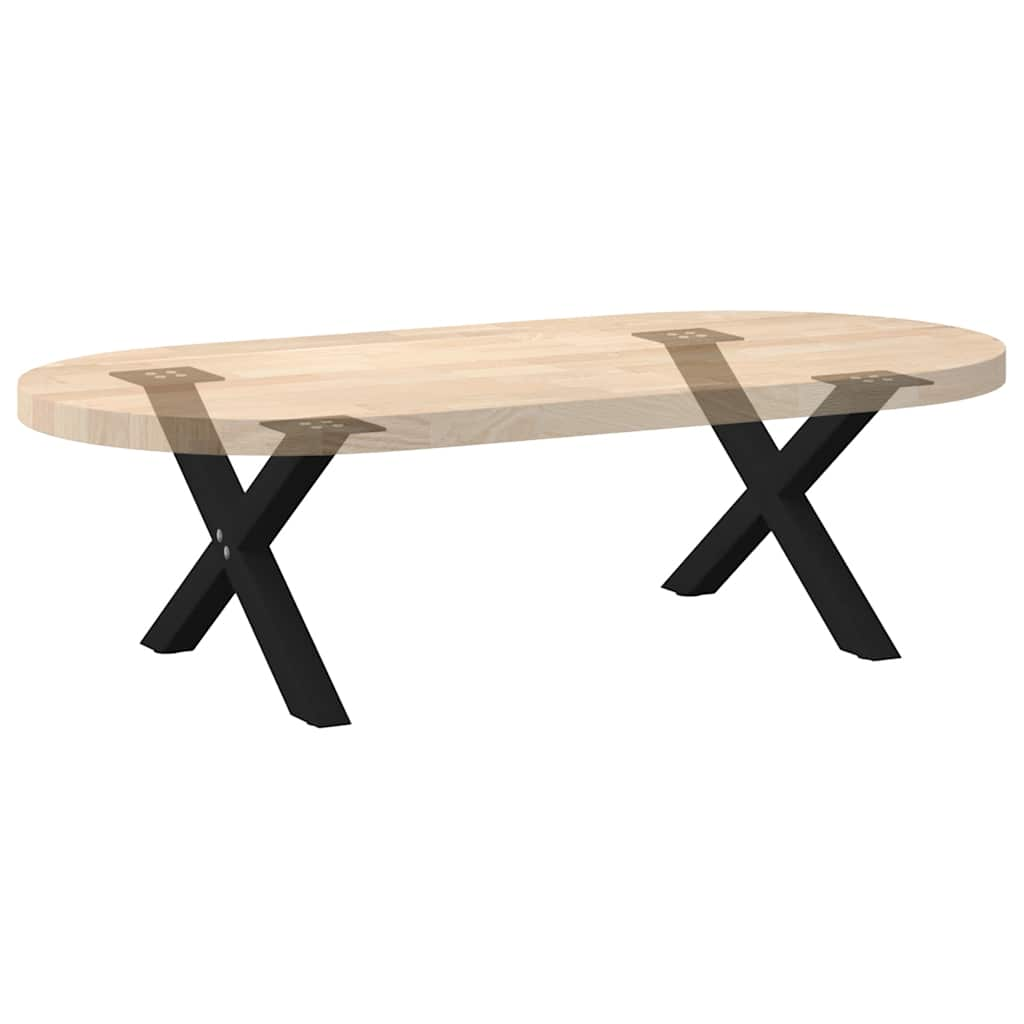 Pieds de table basse forme de X 2 pcs noir 60x(30-31) cm acier Pieds de table vidaXL