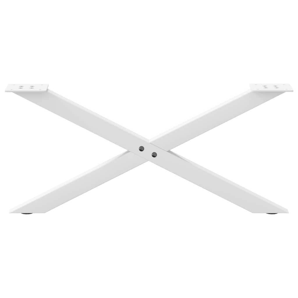 Pieds de table basse forme de X 2 pcs blanc 70x(30-31) cm acier Pieds de table vidaXL