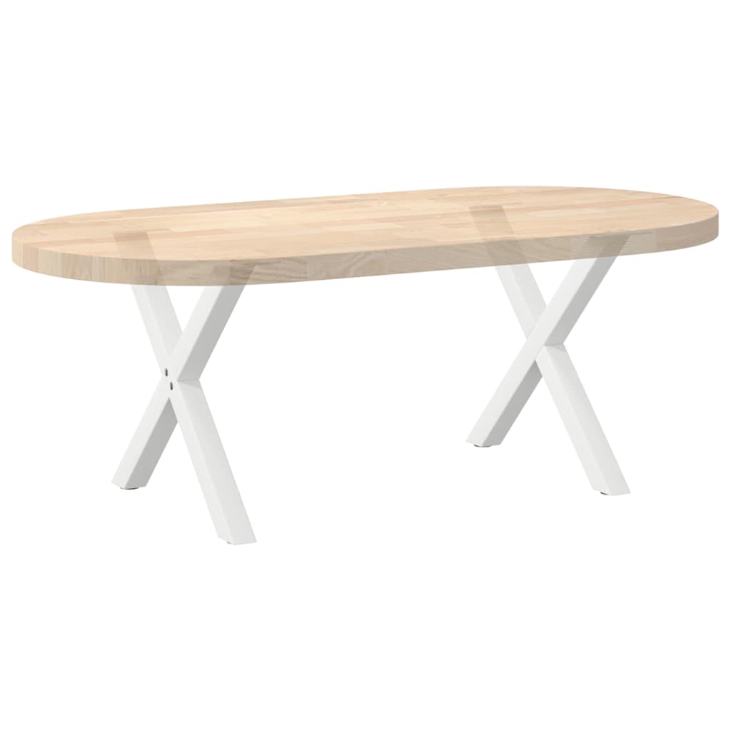 Pieds de table basse forme de X 2 pcs blanc 60x(42-43) cm acier Pieds de table vidaXL