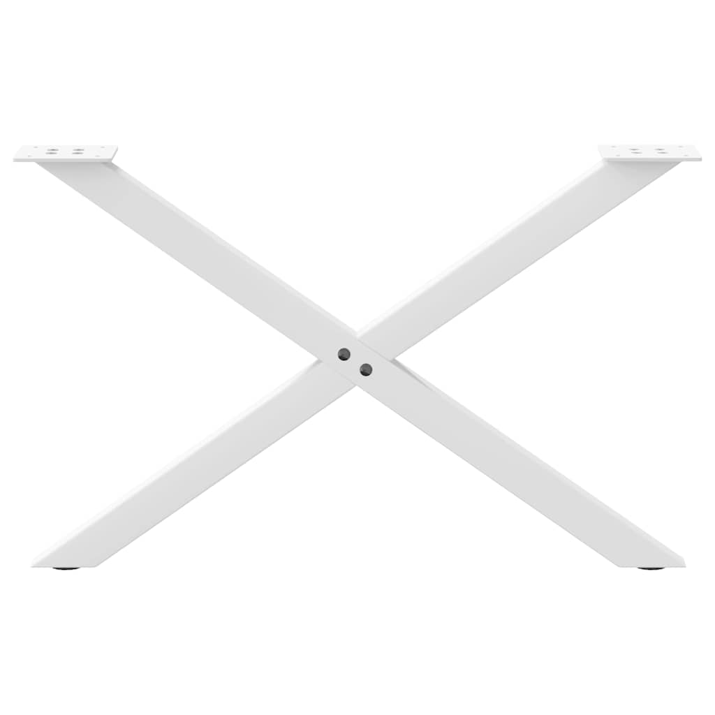 Pieds de table basse forme de X 2 pcs blanc 70x(42-43) cm acier Pieds de table vidaXL