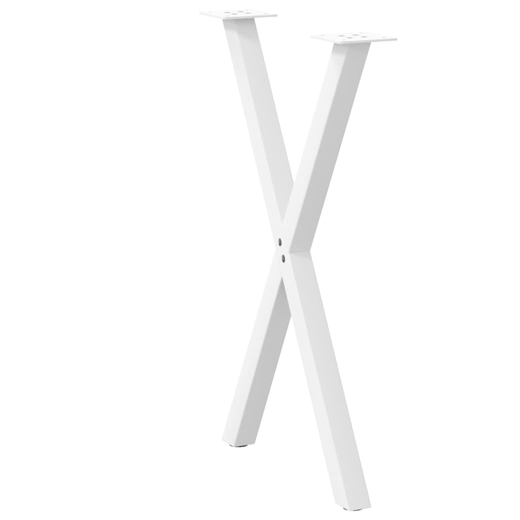 Pieds de table à manger forme de X 2 pcs blanc 50x(72-73) cm Pieds de table vidaXL