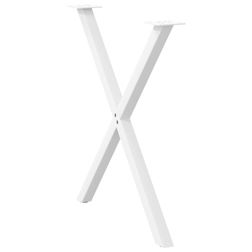 Pieds de table à manger forme de X 2 pcs blanc 80x(72-73) cm Pieds de table vidaXL