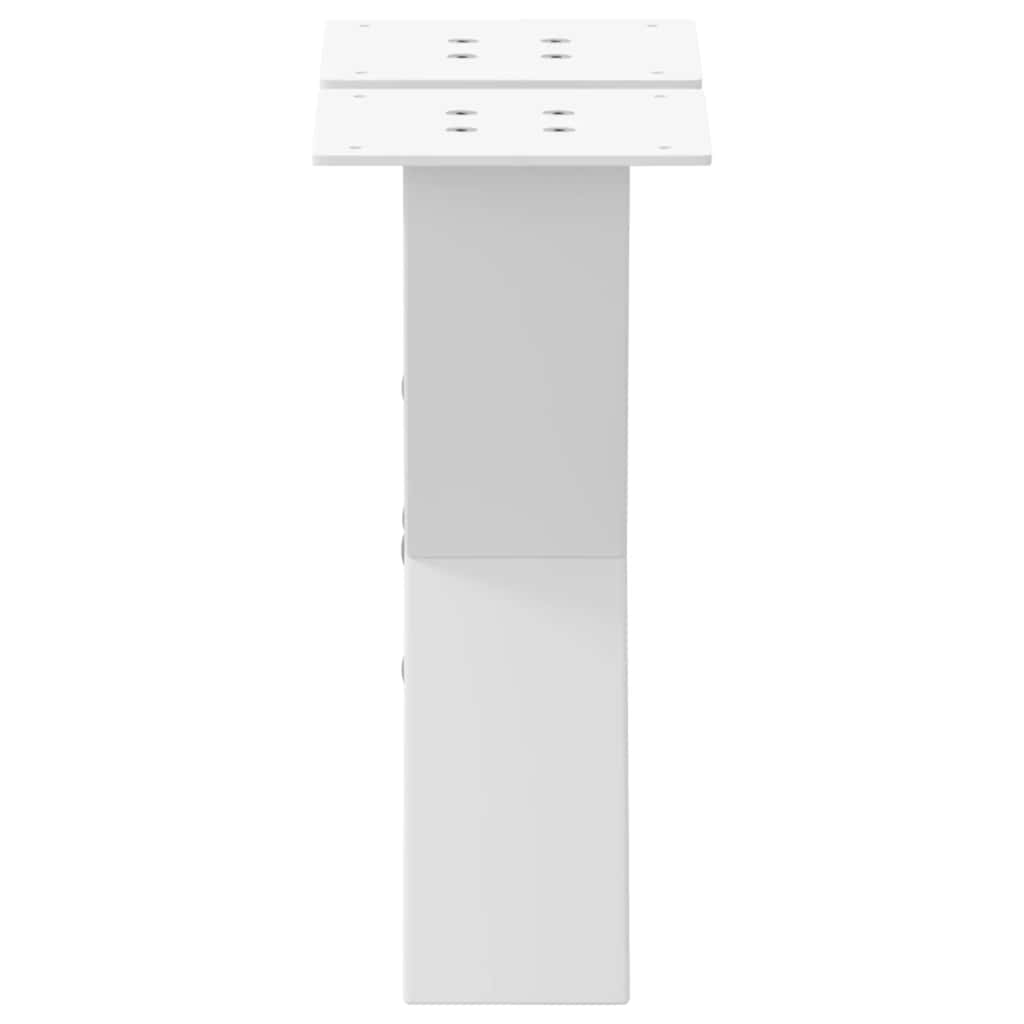 Pieds de table basse forme de X 2 pcs blanc 30x(30-31) cm acier Pieds de table vidaXL