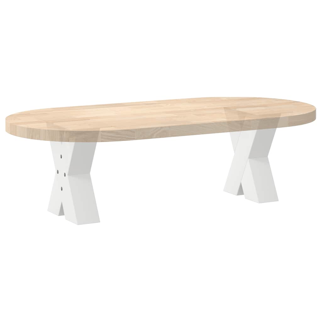 Pieds de table basse forme de X 2 pcs blanc 30x(30-31) cm acier Pieds de table vidaXL