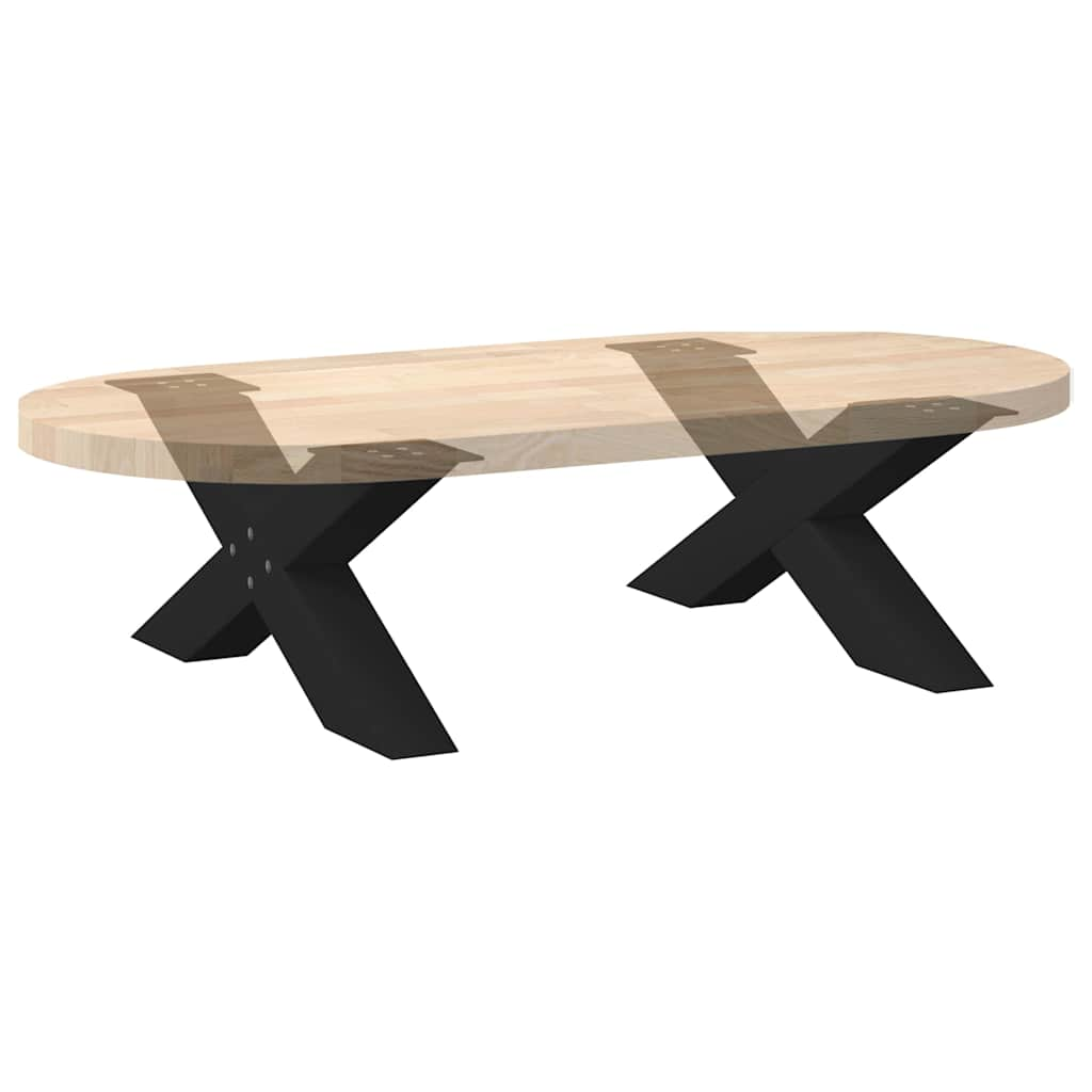 Pieds de table basse forme de X 2 pcs noir 70x(30-31) cm acier Pieds de table vidaXL