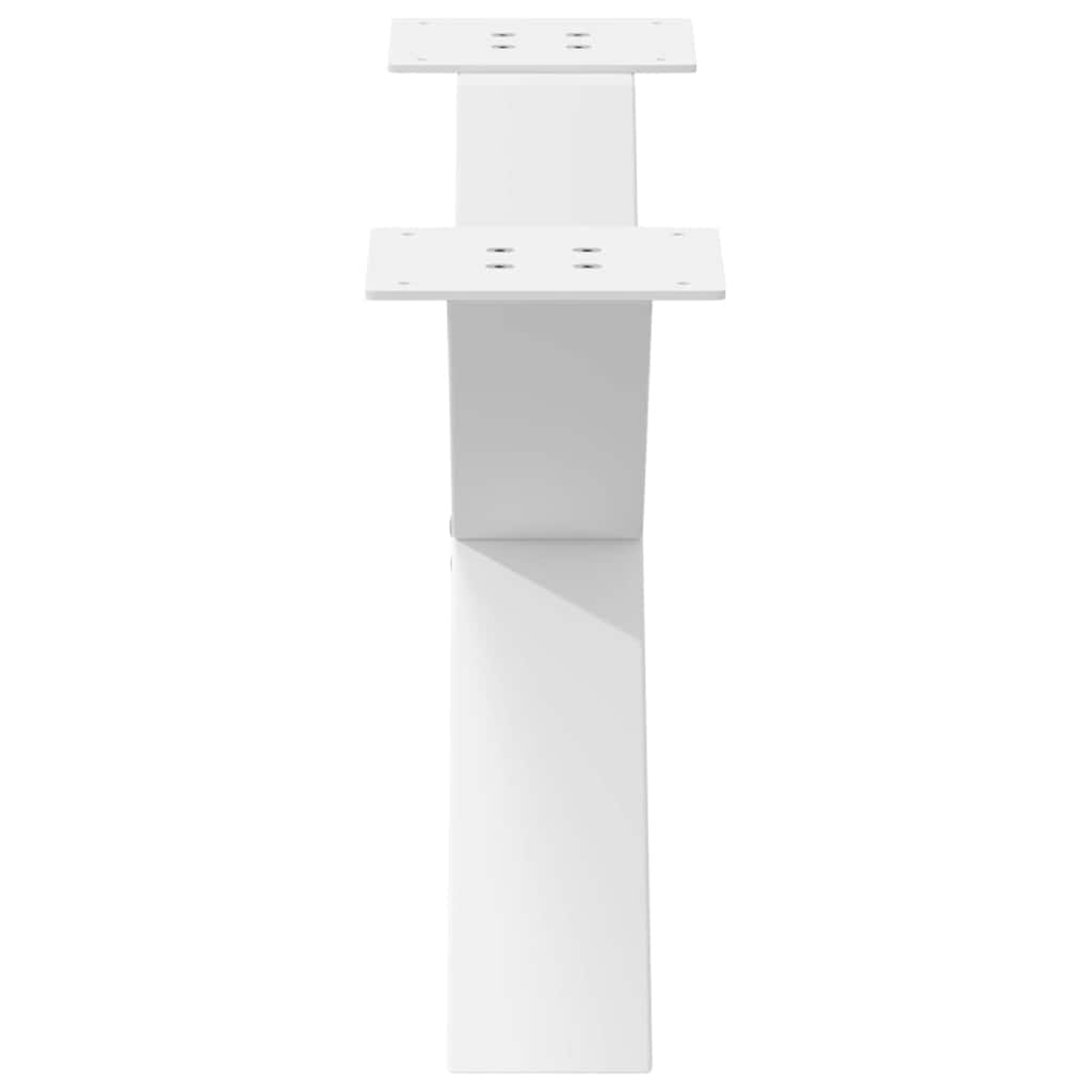 Pieds de table basse forme de X 2 pcs blanc 70x(30-31) cm acier Pieds de table vidaXL