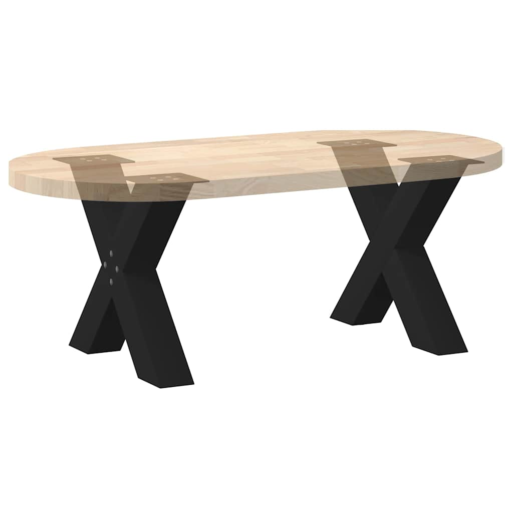 Pieds de table basse forme de X 2 pcs noir 60x(42-43) cm acier Pieds de table vidaXL