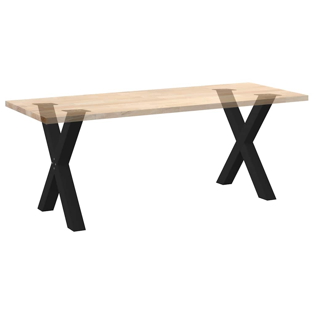 Pieds de table à manger forme de X 2 pcs noir 80x(72-73) cm Pieds de table vidaXL