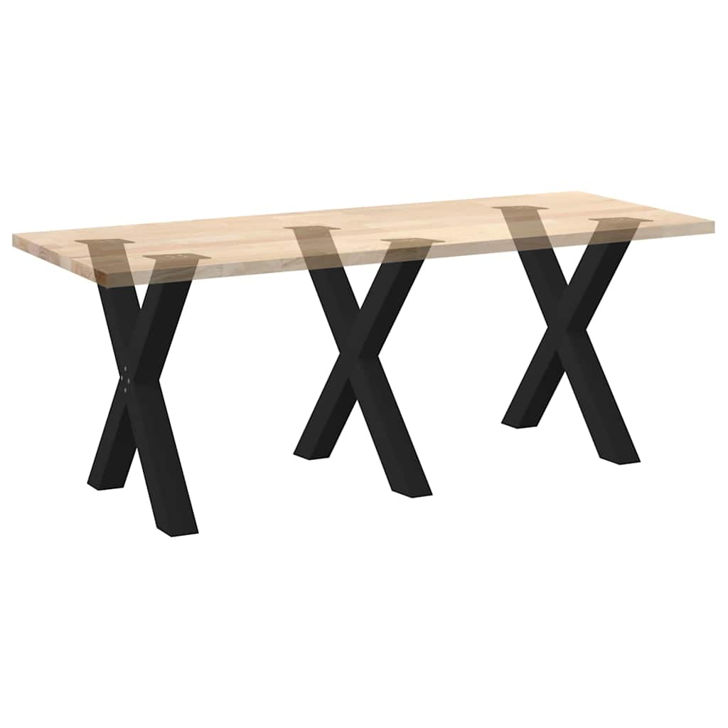 Pieds de table à manger forme de X 3 pcs noir 80x(72-73) cm Pieds de table vidaXL   