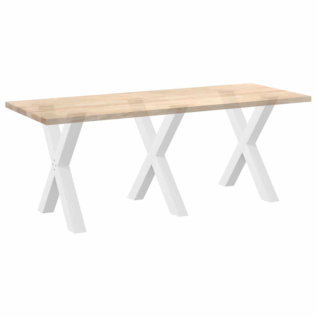 Pieds de table à manger forme de X 3 pcs blanc 80x(72-73) cm Pieds de table vidaXL