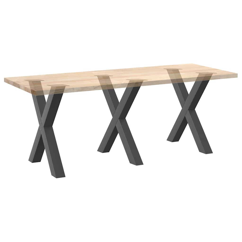 Pieds de table à manger forme de X 3 pcs 80x(72-73) cm acier Pieds de table vidaXL   