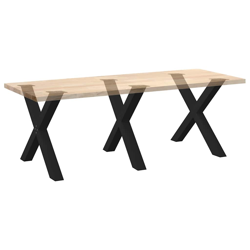 Pieds de table à manger forme de X 3 pcs noir 90x(72-73) cm Pieds de table vidaXL   