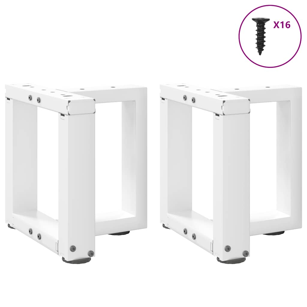 Pieds de table basse en forme de T 2 pcs blanc 30x25x(30-31) cm Pieds de table vidaXL