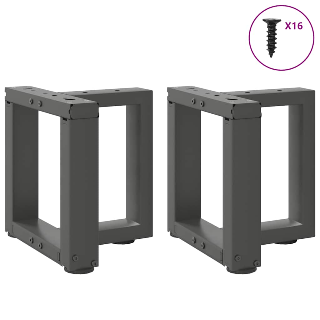 Pieds de table basse forme de T 2pcs anthracite 30x25x(30-31)cm Pieds de table vidaXL   