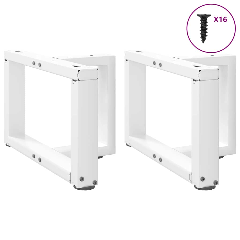 Pieds de table basse en forme de T 2 pcs blanc 40x25x(30-31) cm Pieds de table vidaXL