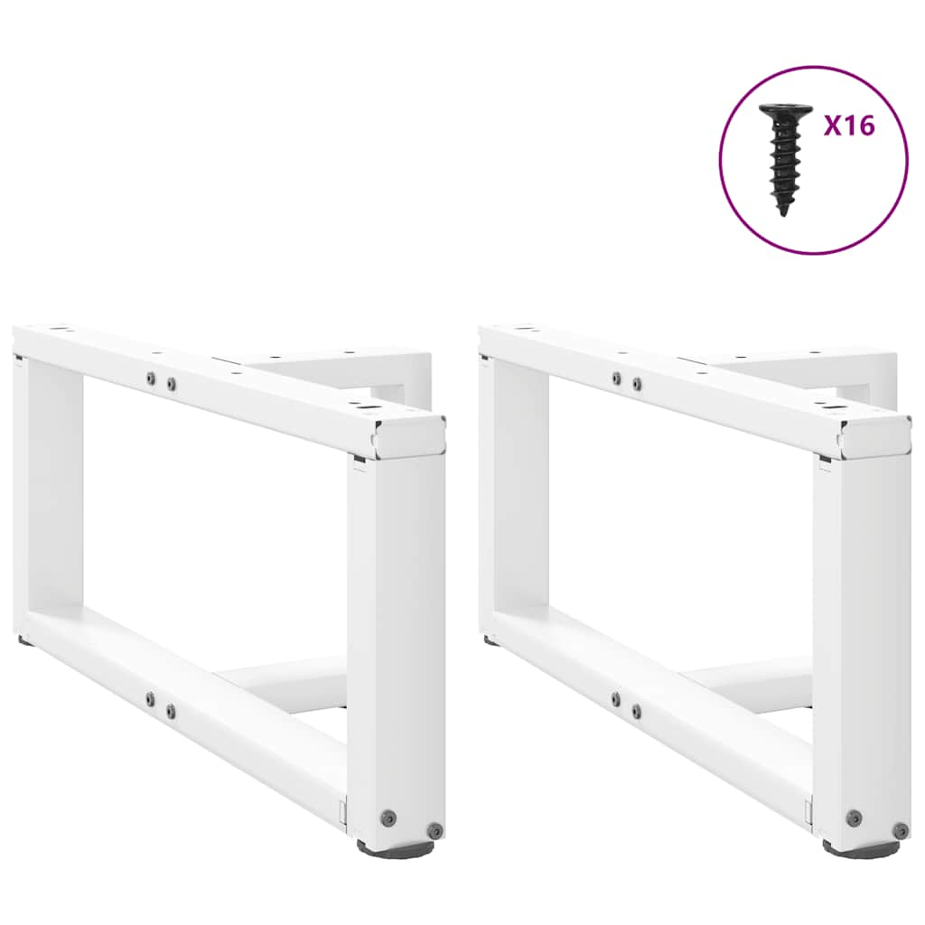 Pieds de table basse en forme de T 2 pcs blanc 60x25x(30-31) cm Pieds de table vidaXL