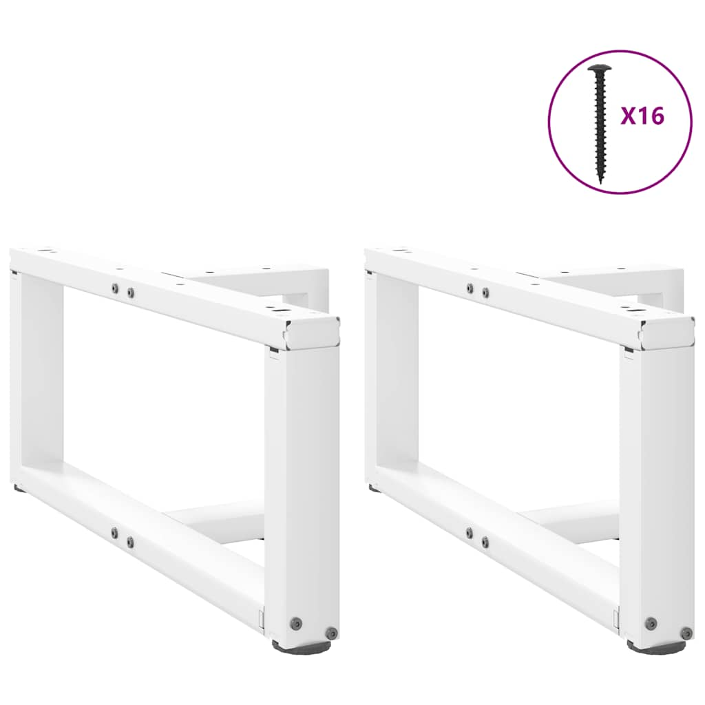 Pieds de table basse en forme de T 2 pcs blanc 70x25x(30-31) cm Pieds de table vidaXL